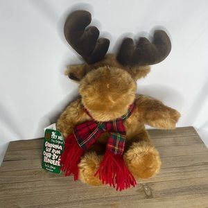 Moose Plush Singing “Grandma Got Run Over by a Reindeer” DanDee Dr.Elmo 16”